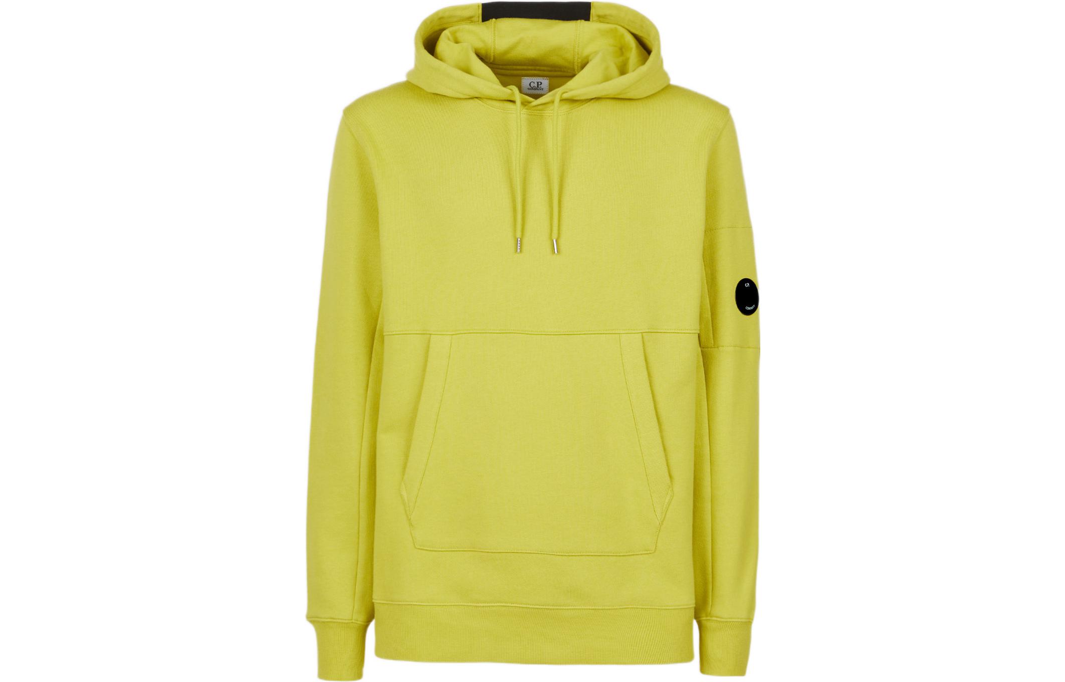 C.P. Company FW22 Diagonal Raised Logo Patch Pullover Hoodie Yellow () 13CMSS023A005086W249