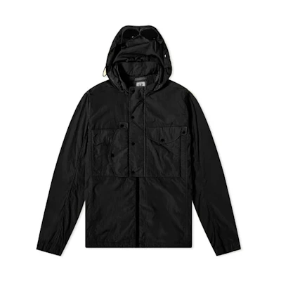 C.P. Company FW22 Goggle Hooded Jacket Black Outerwear 13CMOS050A005904G