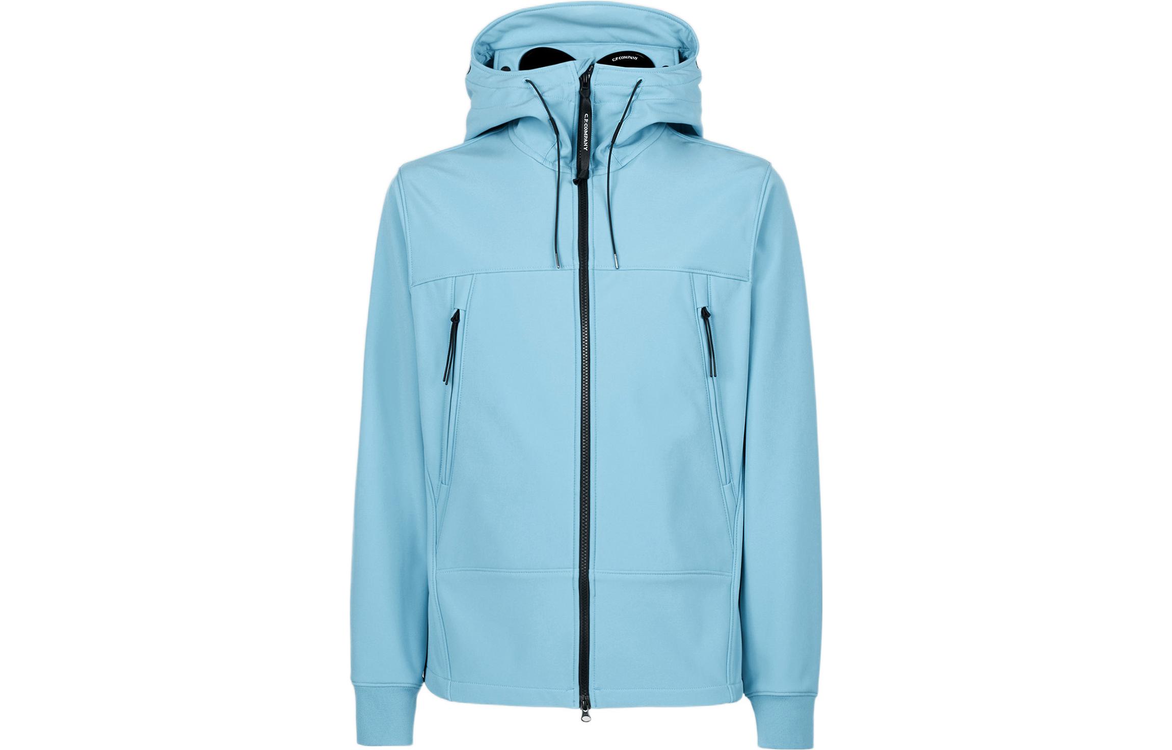 C.P. Company FW22 Goggle Hooded Zip Jacket Blue Outerwear 13CMOW002A006097A832