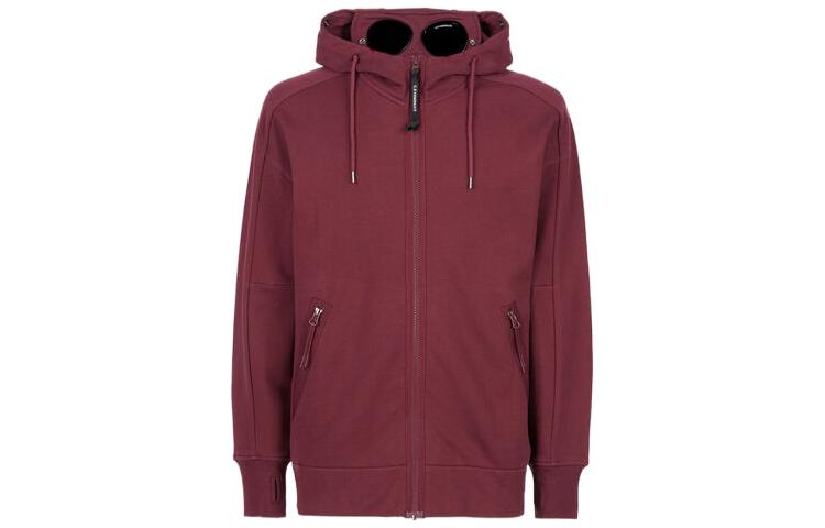 C.P. Company FW22 Goggle Hooded Zip Jacket Maroon 13CMSS082A005086W589