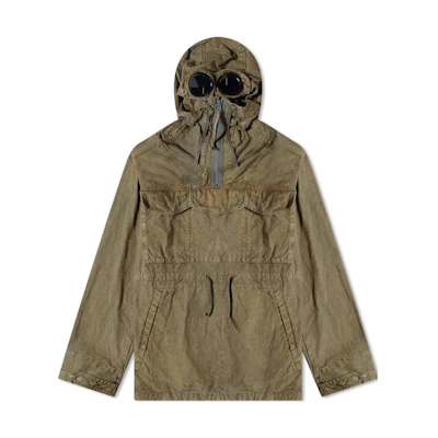 C.P. Company FW22 Goggle Hoodie Jacket Green 13CMOW254A006237G669