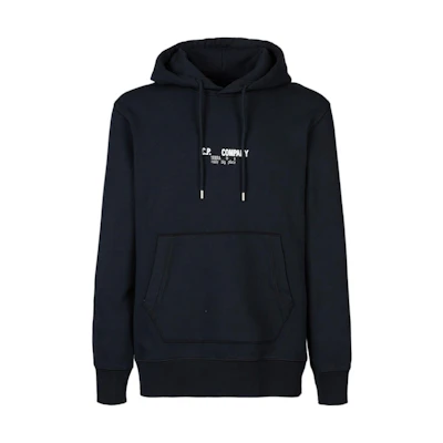 C.P. Company FW22 Graphic Print Pullover Hoodie Black () 13CMSS326A005623G999