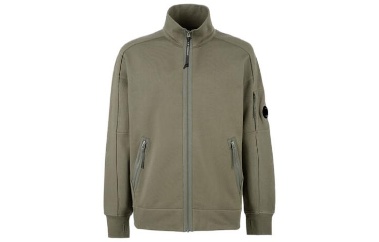 C.P. Company FW22 Green Logo Patch Zip-Up High Neck Jacket Men 13CMSS061A005086W669
