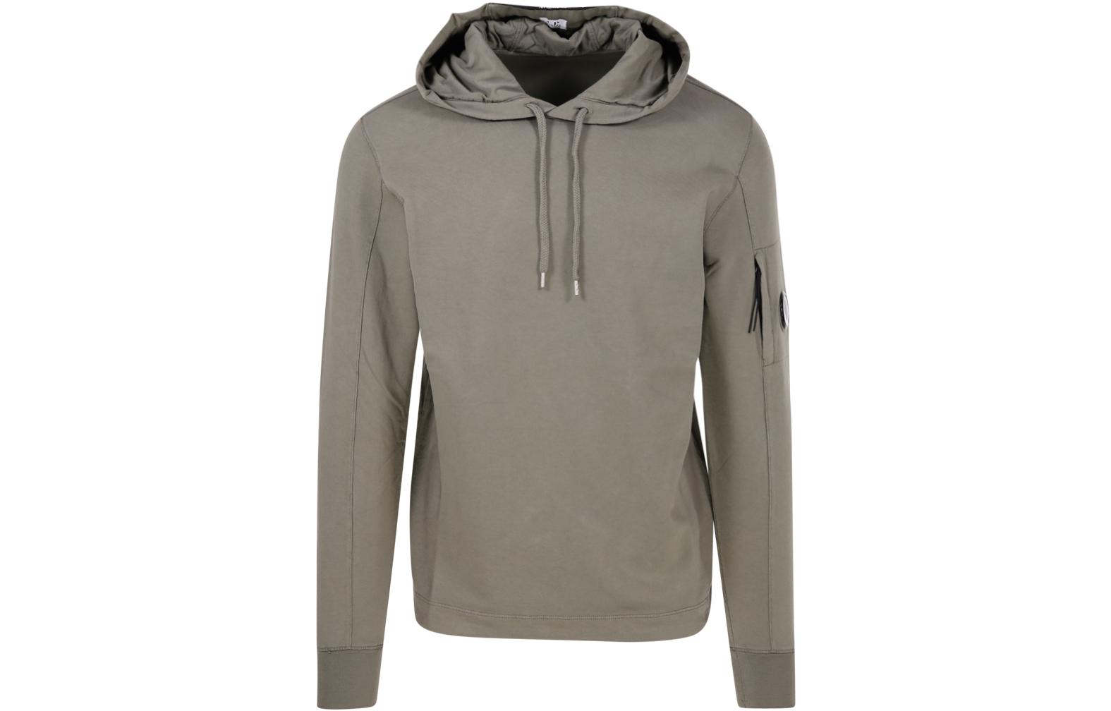 C.P. Company FW22 Green Pullover Hoodie Men’s Long Sleeve Solid Color 13CMSS063A002246G-669