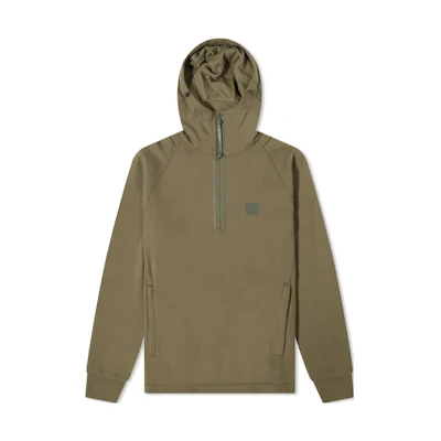 C.P. Company FW22 Green Pullover Hoodie with Zipper 11CMSS065A005086W665