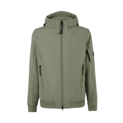 C.P. Company FW22 Green Solid Zip-Up Hoodie Jacket 13CMOW003A006097A669