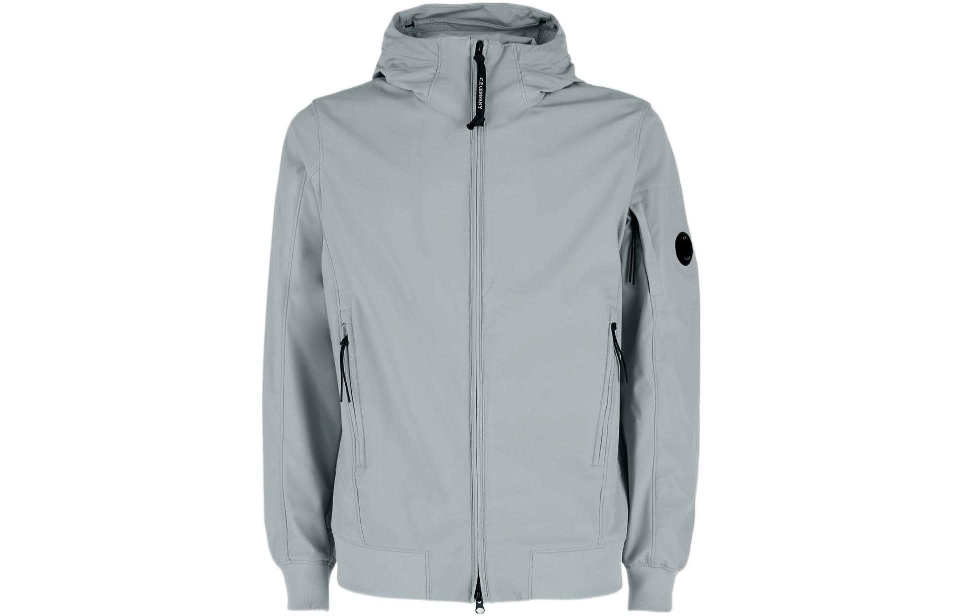 C.P. Company FW22 Grey Logo Zip-Up Hoodie Jacket for Men 12CMOW002A005968A937