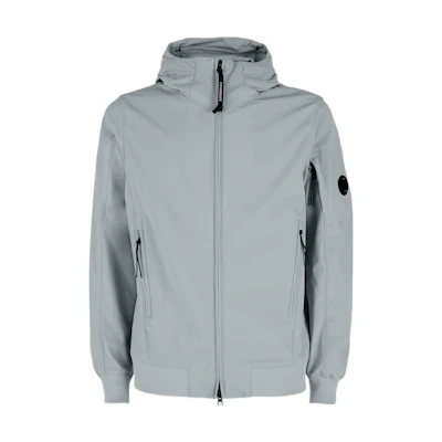 C.P. Company FW22 Grey Logo Zip-Up Hoodie Jacket for Men 12CMOW002A005968A937