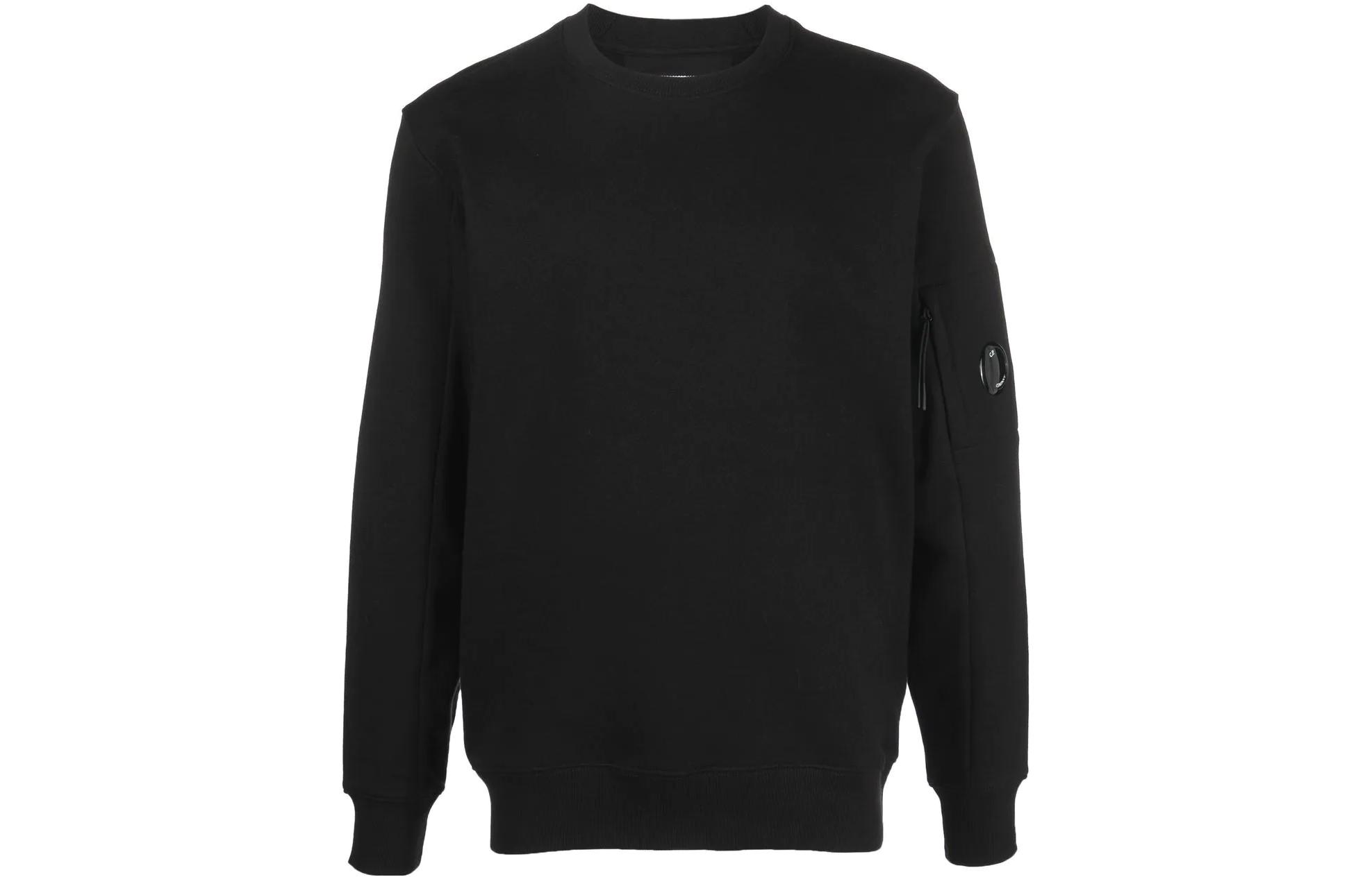 C.P. Company FW22 Lens Crewneck Long Sleeve Sweatshirt Black 14CMSS022A005086W999