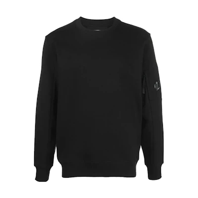 C.P. Company FW22 Lens Crewneck Long Sleeve Sweatshirt Black 14CMSS022A005086W999