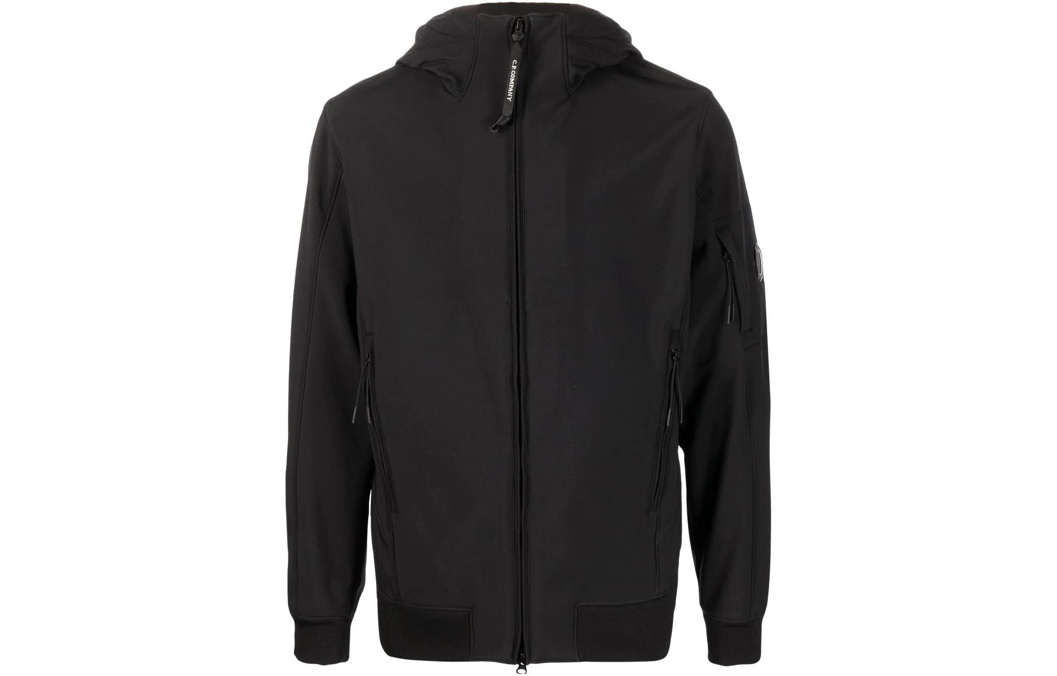 C.P. Company FW22 Lens Detail Solid Zip Hoodie Jacket Black () 13CMOW003A006097A999