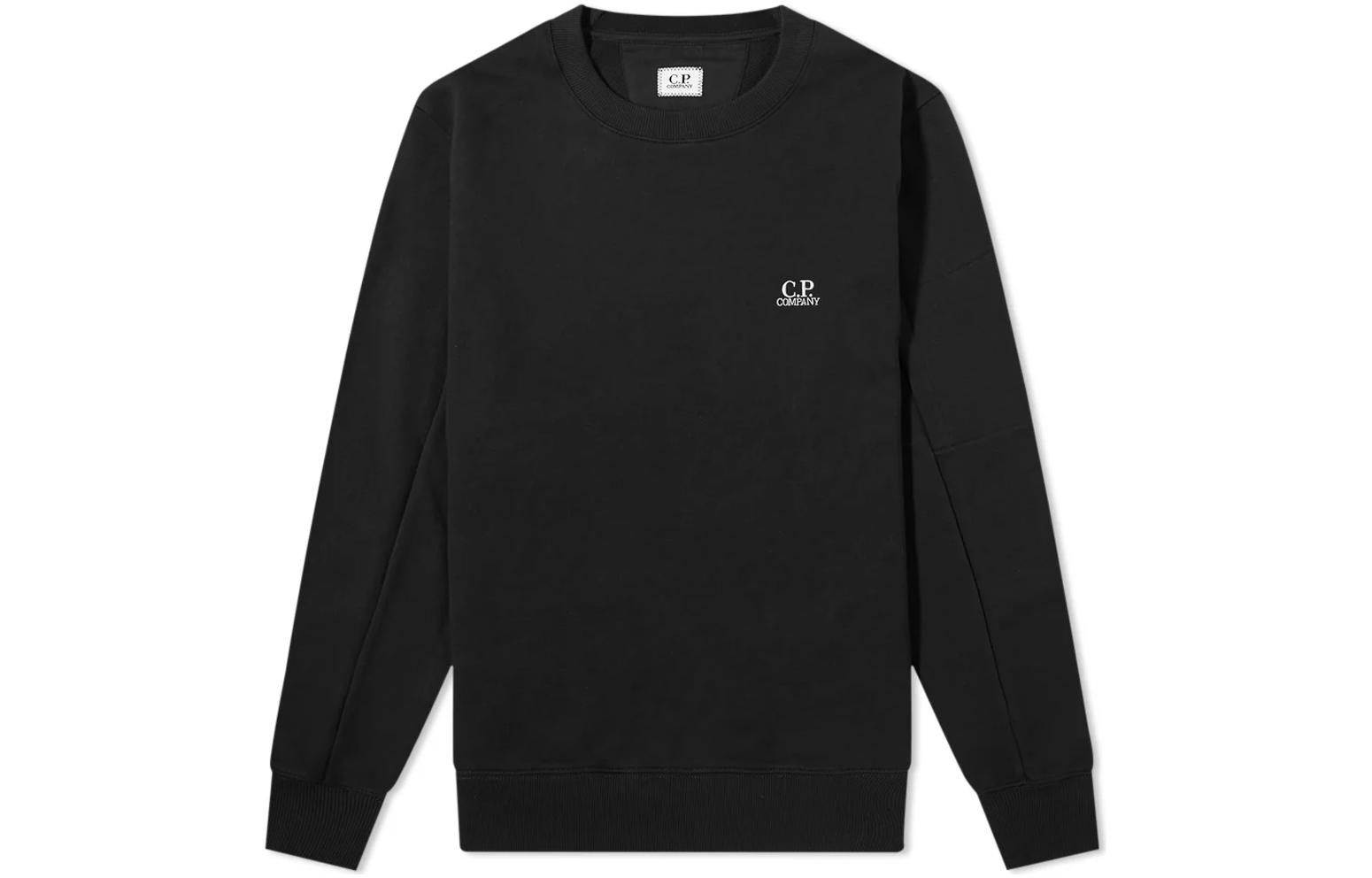 C.P. Company FW22 Logo Embroidered Crewneck Sweatshirt Black 11CMSS055B-005086W-999