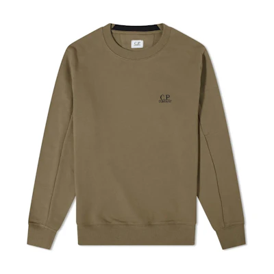 C.P. Company FW22 Logo Embroidered Green Crewneck Sweatshirt Men’s 11CMSS055B-005086W-665