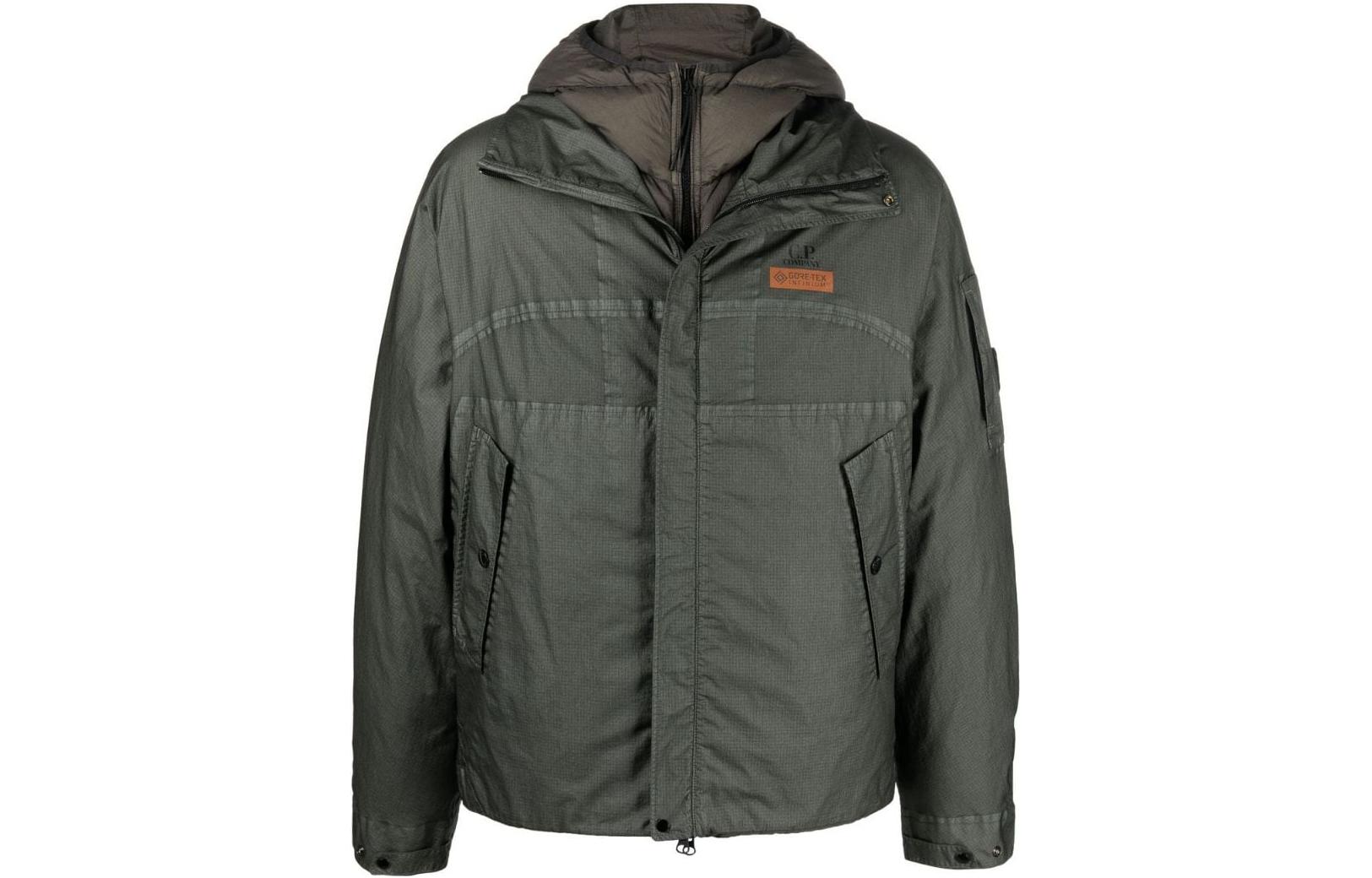 C.P. Company FW22 Logo Print Jacket Military Green 13CMOW091A006366G669