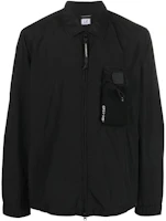 C.P. Company FW22 Mesh Pocket Zip-Up Shirt Jacket Black Long Sleeve 13CMOS129A005991G999 C.P. Company FW22 Mesh Pocket Zip-Up Shirt Jacket Black Long Sleeve 13CMOS129A005991G999
