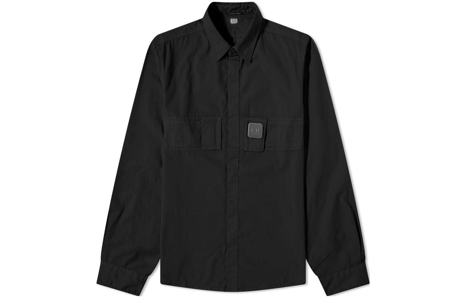 C.P. Company FW22 Metropolis Hidden Snap Button Jacket Black 13CMSH133A002824G-999