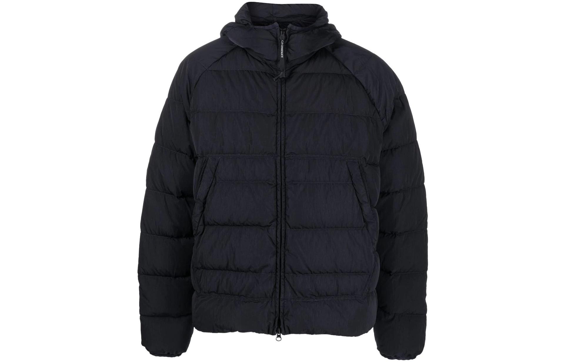 C.P. Company FW22 Navy Blue Down-Filled Hooded Jacket MOW027A006369G888