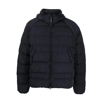 C.P. Company FW22 Navy Blue Down-Filled Hooded Jacket MOW027A006369G888