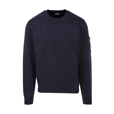 C.P. Company FW22 Navy Blue Solid Pocket Sweatshirt for Men 13CMSS008A006372G888
