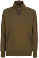 C.P. Company FW22 Olive Green Half-Zip Pullover Sweatshirt 13CMSS060A005086W683 C.P. Company FW22 Olive Green Half-Zip Pullover Sweatshirt 13CMSS060A005086W683