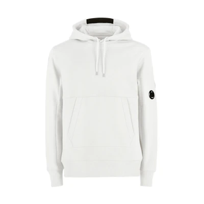 C.P. Company FW22 Plain Logo Patch Pullover Hoodie White () 12CMSS023A005086W103