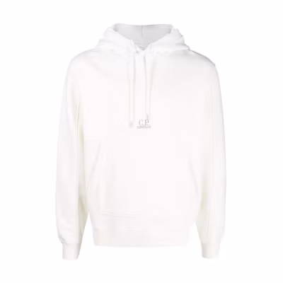 C.P. Company FW22 Plain Logo Print Hoodie White ( Casual Wear) MSS009B006372G103