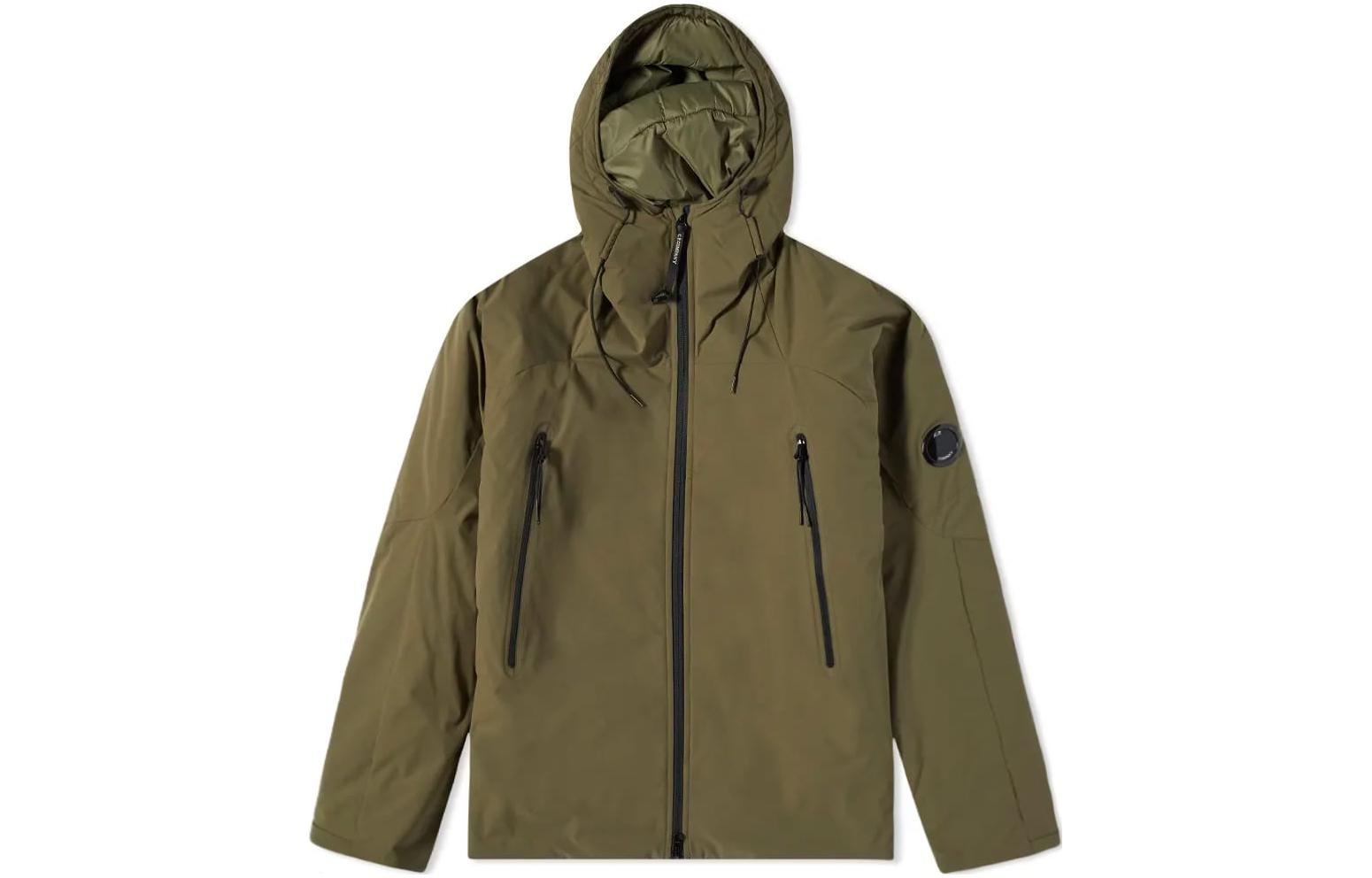 C.P. Company FW22 Projek Solid Color Zip Hoodie Jacket Green Mens 11CMOW025A004117A-665