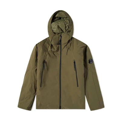 C.P. Company FW22 Projek Solid Color Zip Hoodie Jacket Green Mens 11CMOW025A004117A-665