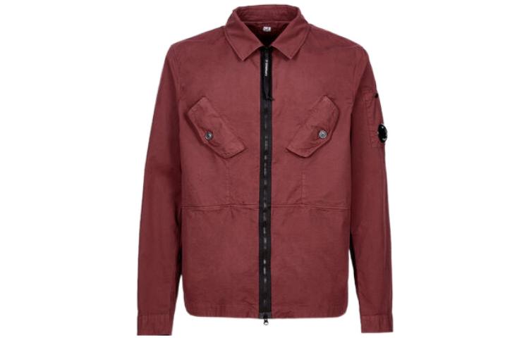 C.P. Company FW22 Red Zip-Up Collared Jacket Long Sleeve 13CMSH185A002824G589