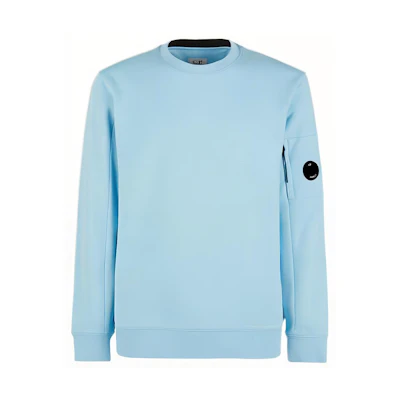C.P. Company FW22 Solid Color Logo Patch Pullover Sweatshirt Sky Blue () 13CMSS022A005086W832