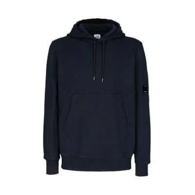 C.P. Company FW22 Solid Color Pocket Hoodie Men’s Blue 13CMSS023A005086W888