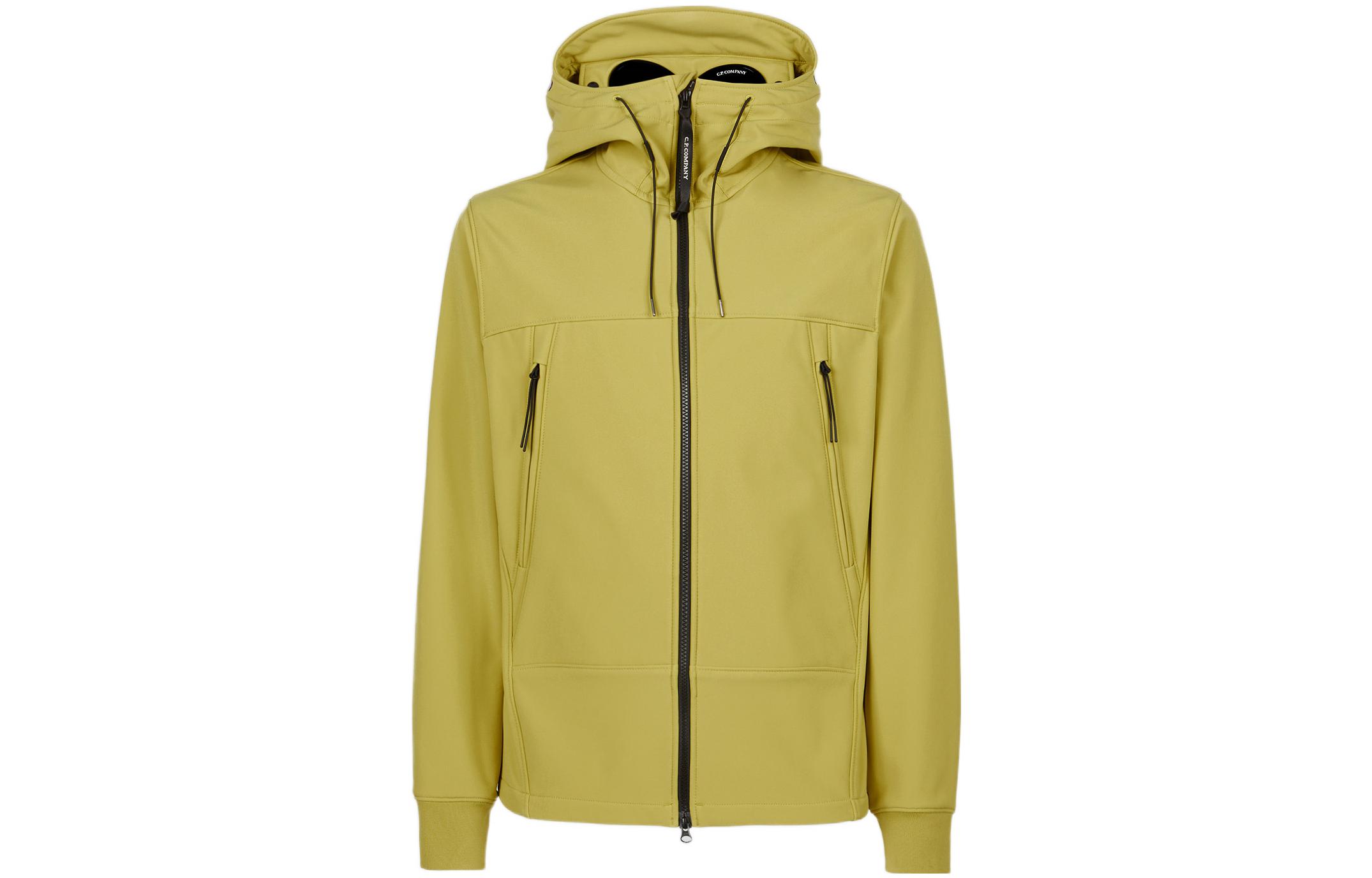 C.P. Company FW22 Solid Color Zip-Up Hooded Jacket Yellow () 13CMOW002A006097A249