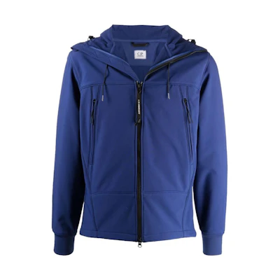 C.P. Company FW22 Solid Color Zip-Up Hoodie Jacket Blue 11CMOW002A006097A878