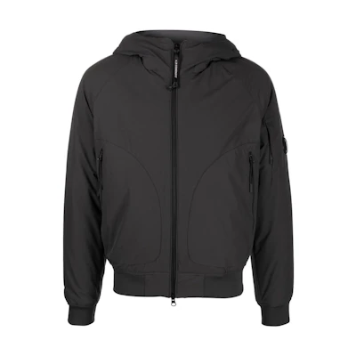 C.P. Company FW22 Solid Color Zip Hoodie Jacket - Dark Gray 13CMOW173A004117A985