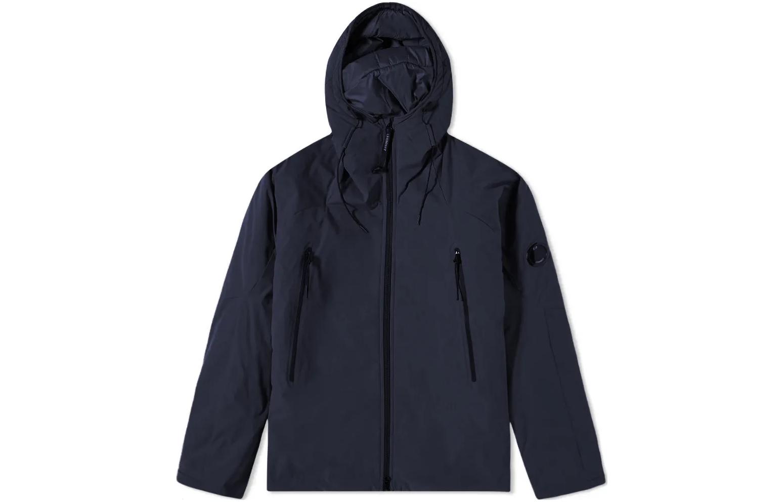 C.P. Company FW22 Solid Color Zip Hoodie Jacket Men’s Blue 11CMOW025A004117A888