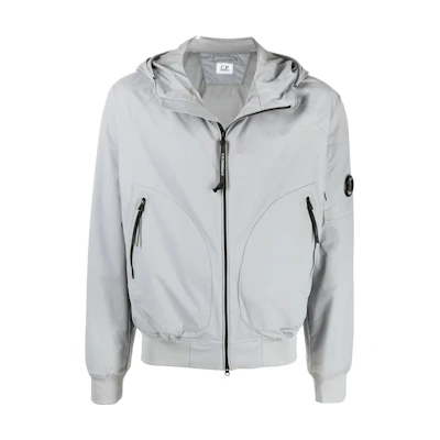 C.P. Company FW22 Solid Color Zip Hoodie Jacket Men’s Grey 12CMOW095A004117A937
