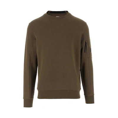 C.P. Company FW22 Solid Green Crewneck Pullover Sweatshirt 13CMSS022A005086W683