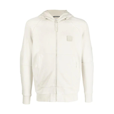 C.P. Company FW22 Solid Logo Patch Zip Hoodie Jacket . 13CMSS007A005086W118