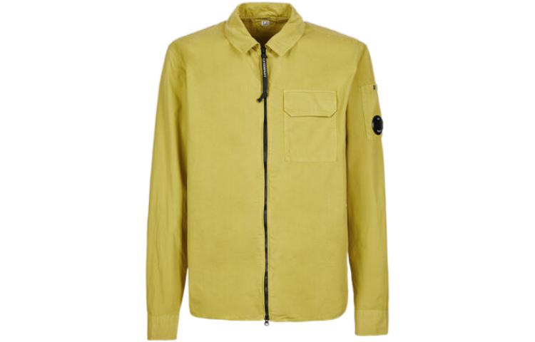 C.P. Company FW22 Solid Pocket Long Sleeve Jacket Men Gold Palm 13CMSH158A002824G249
