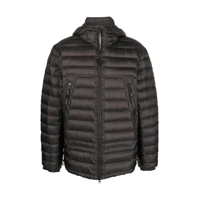 C.P. Company FW22 Solid Quilted Hooded Jacket Black 13CMOW168A006099A999