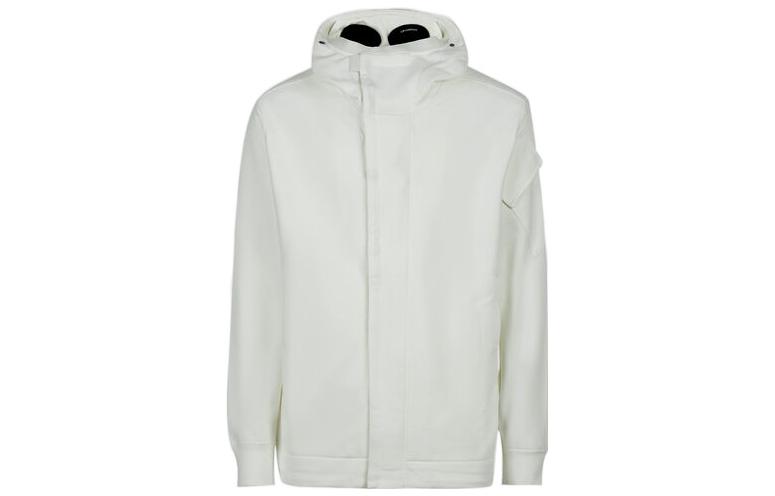 C.P. Company FW22 White Goggle Hoodie Full-Zip Jacket 13CMSS055A005086W103