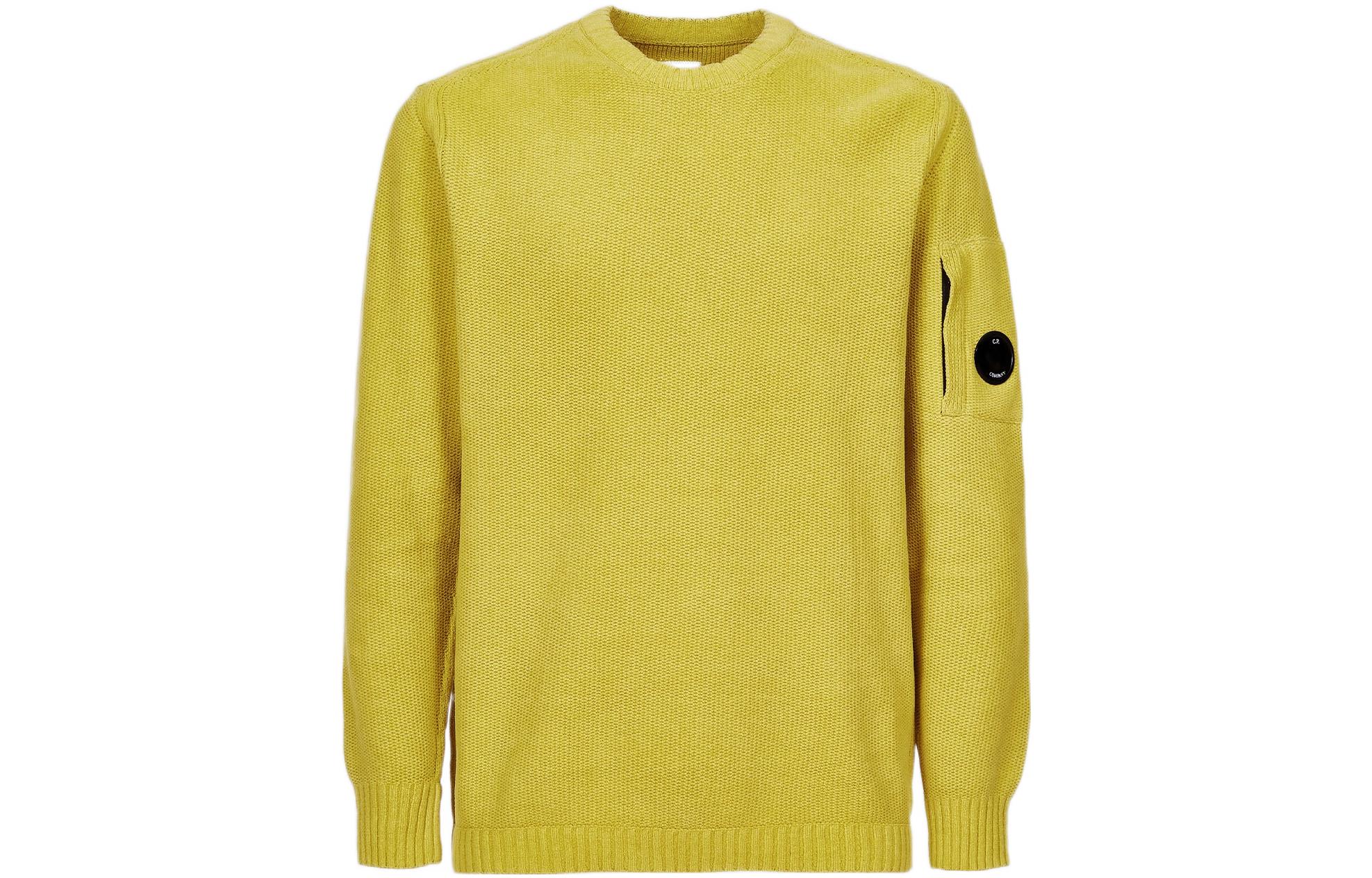 C.P. Company FW22 Yellow Crewneck Pullover Long Sleeve Sweatshirt Men 13CMKN232A005558G249
