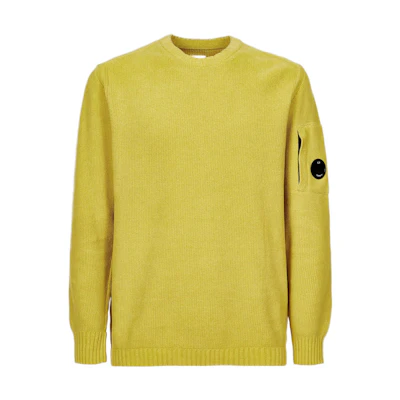 C.P. Company FW22 Yellow Crewneck Pullover Long Sleeve Sweatshirt Men 13CMKN232A005558G249