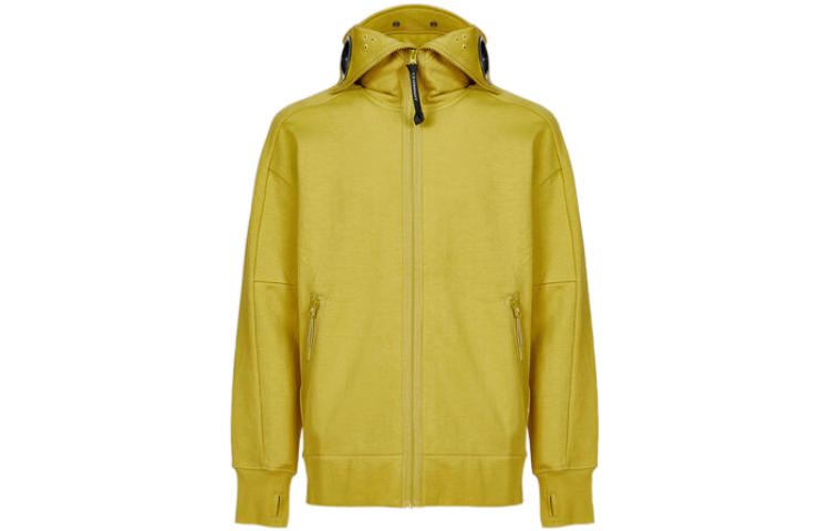 C.P. Company FW22 Yellow Goggle Hoodie Zip-Up Jacket for Men 13CMSS062A005086W249