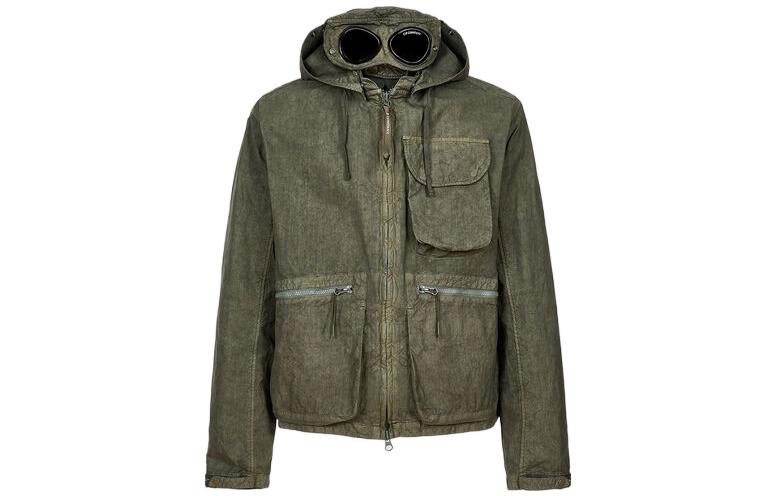 C.P. Company FW22 Zip Hoodie Lens Jacket Green Mens 13CMOW093A006237G669