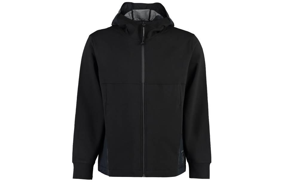 C.P. Company FW23 Black Solid Long Sleeve Zip-Up Hoodie 15CLSS002A006452M999