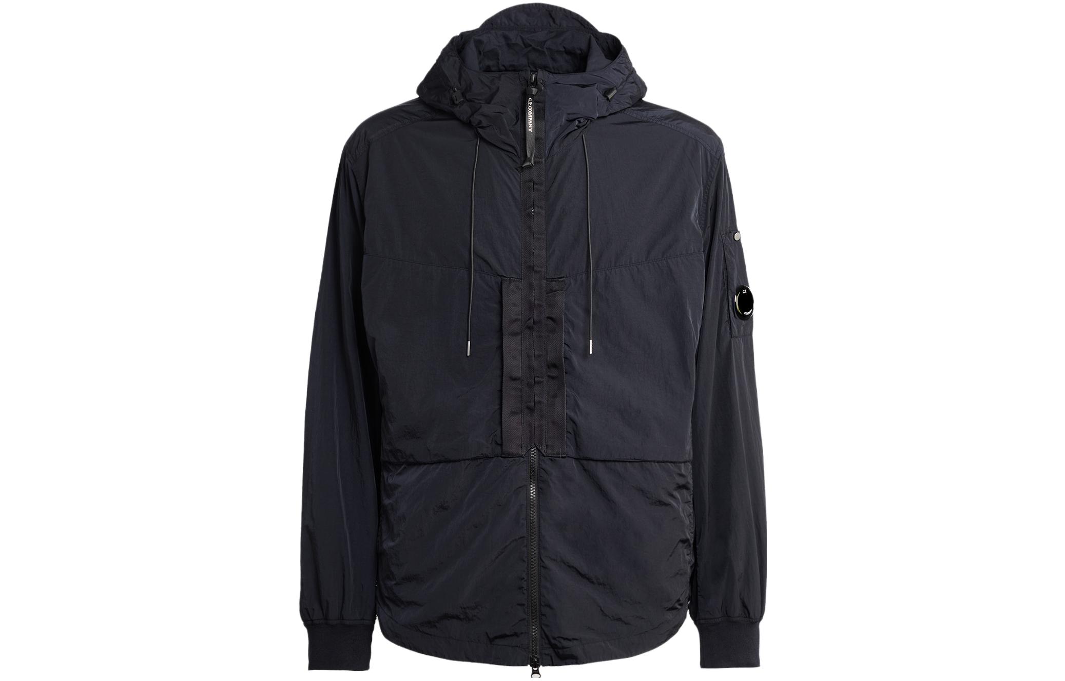 C.P. Company FW23 Chrome-R Full-Zip Lens Detail Hooded Jacket Blue 15CMOS024A005904G888