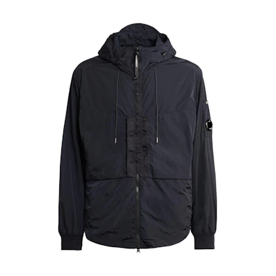 C.P. Company FW23 Chrome-R Full-Zip Lens Detail Hooded Jacket Blue 15CMOS024A005904G888
