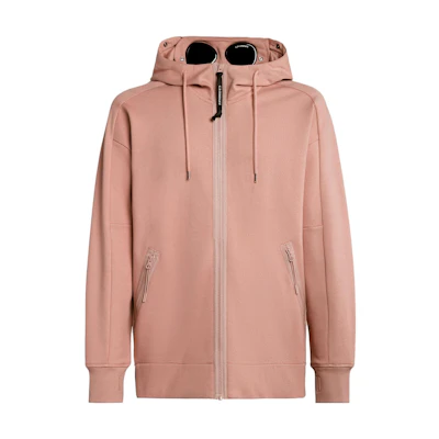 C.P. Company FW23 Classic Goggles Fleece Hoodie Cedarwood Pink () 15CMSS082A005086W476