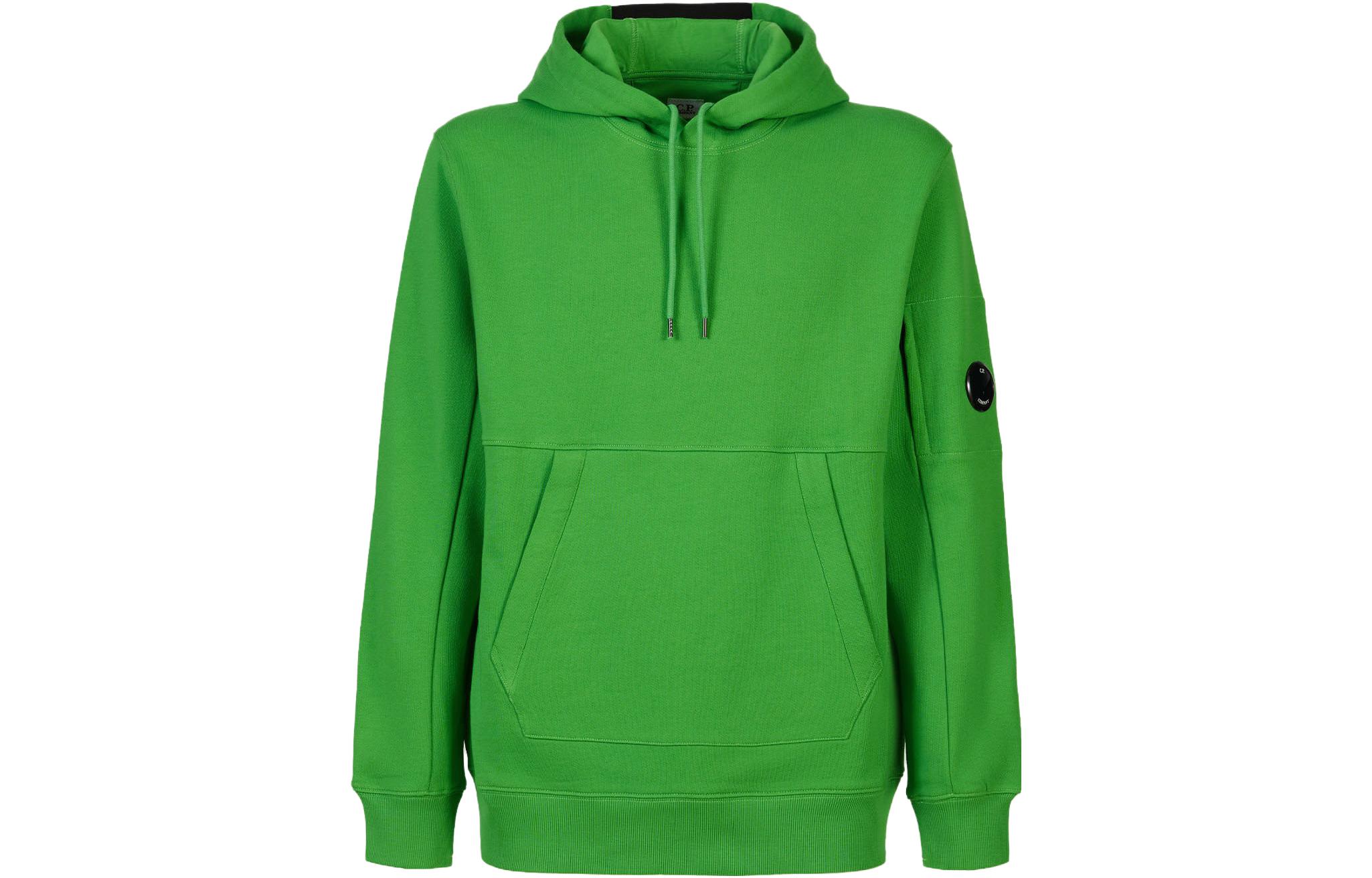 C.P. Company FW23 Classic Green Lens Detail Hoodie with Kangaroo Pocket Men 15CMSS023A005086W617